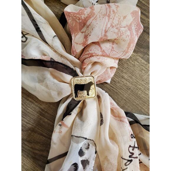 SLIDE Scarf Wild Rag Scarves Slide Western Cowgirl custom show bull ffa 4h gift - Picture 4 of 5